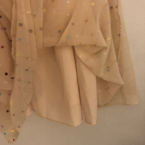 Boutique Cream Swing Dress with Rainbow Sequins π - Picture 5 of 7